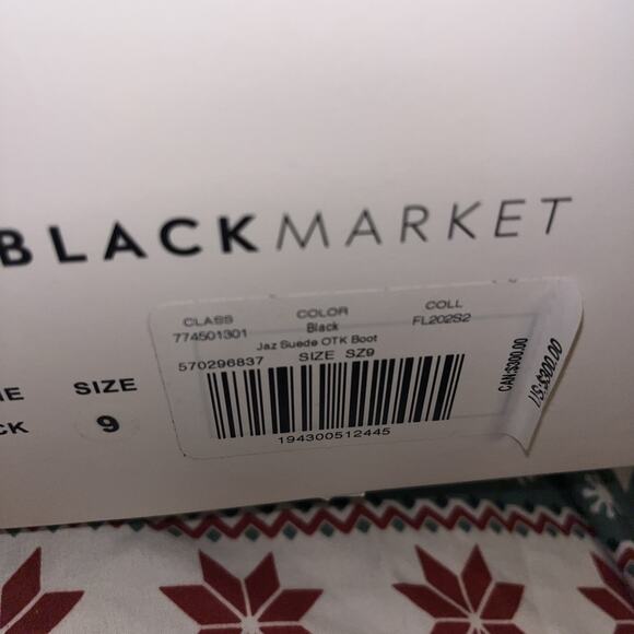 New WHBM White House Black Market Jaz Black Suede Over the Knee Boots Tall Sz 9 - Picture 10 of 13